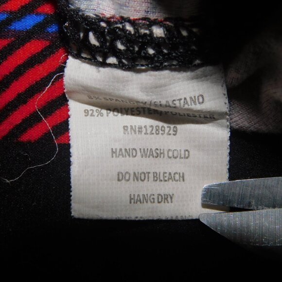 Red Black Tartan Plaid Womens Leggings OS size 2 -10 - Picture 4 of 7